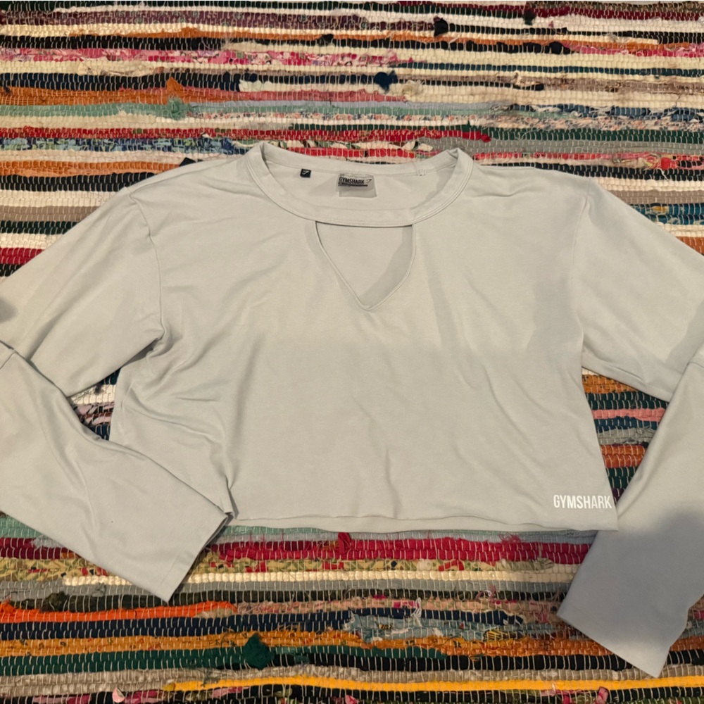 Gymshark Light Gray Top with Logo